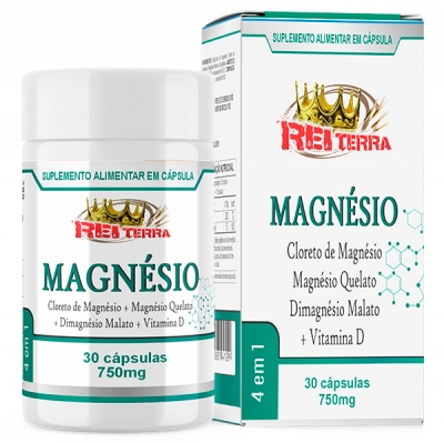 Magnésio 4 em 1 - 30 Cáps. 750mg