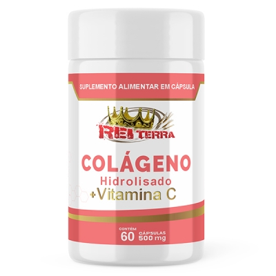 Colágeno Hidrolisado + Vit C - 60 Cáps. 500mg