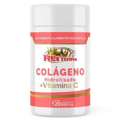 Colágeno Hidrolisado + Vit C - 120 Cáps. 500mg