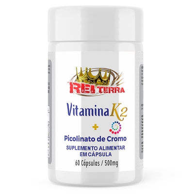 Vitamina K2 + Picolinato de Cromo - 60 Cáps. 500mg
