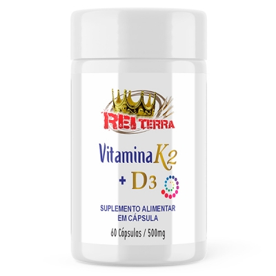 Vitamina K2 + D3 - 60 Cáps. 500mg